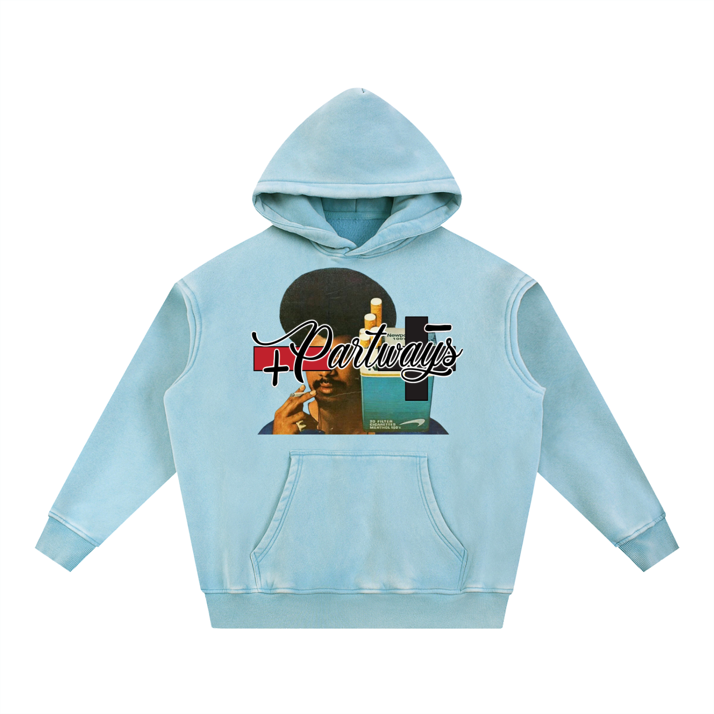 Snow Wash Fleece Oversize Hoodie