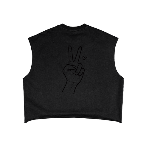 French Terry Boxy Tank Top “F**k Out My Face”