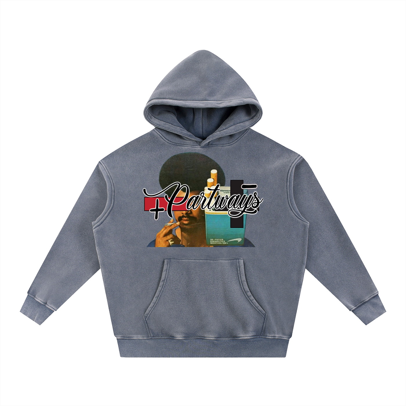 Snow Wash Fleece Oversize Hoodie