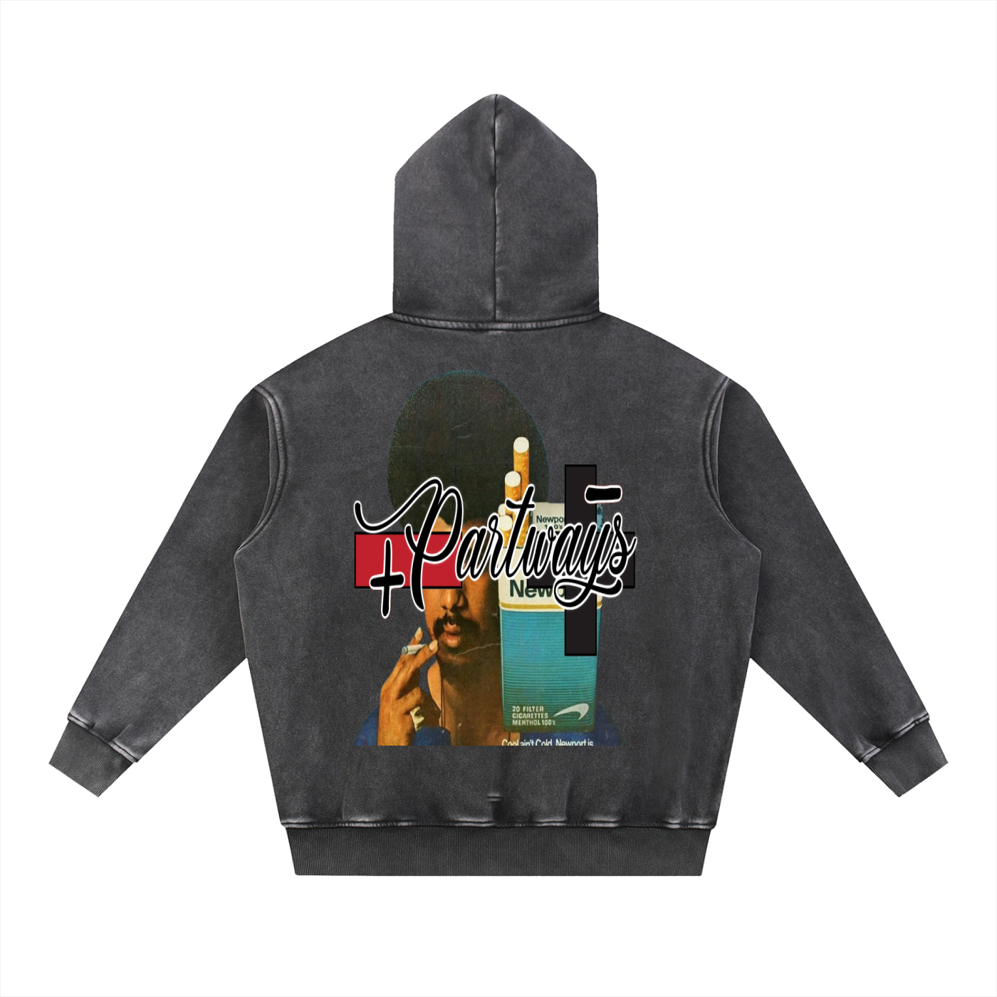 Snow Wash Fleece Oversize Hoodie