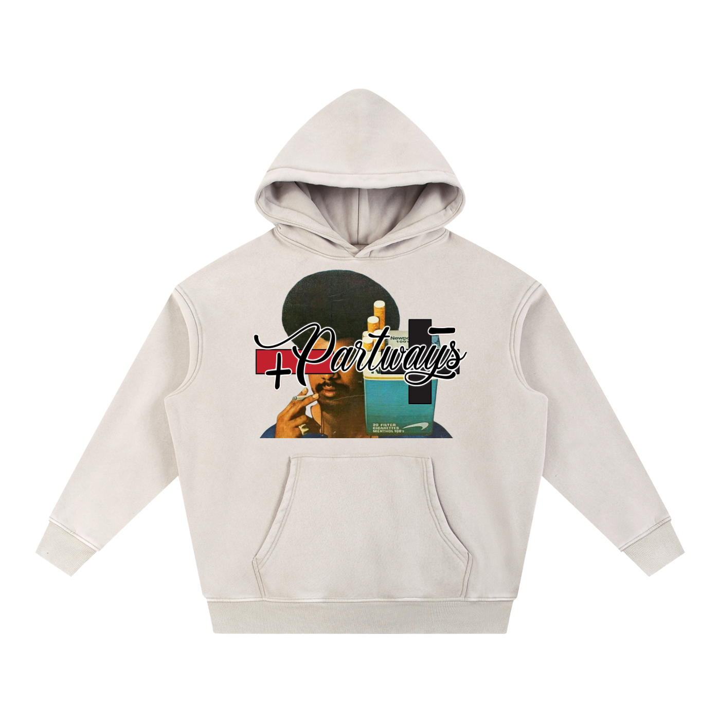Snow Wash Fleece Oversize Hoodie