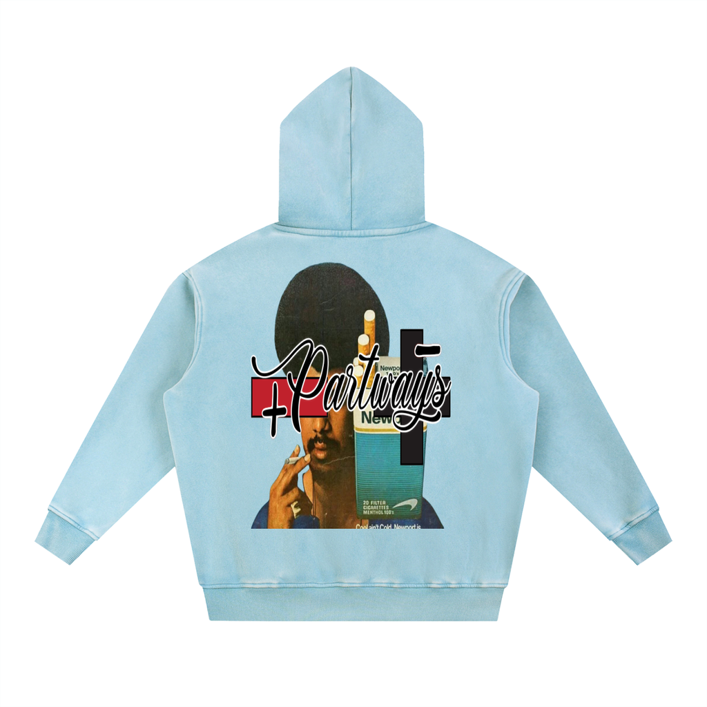 Snow Wash Fleece Oversize Hoodie