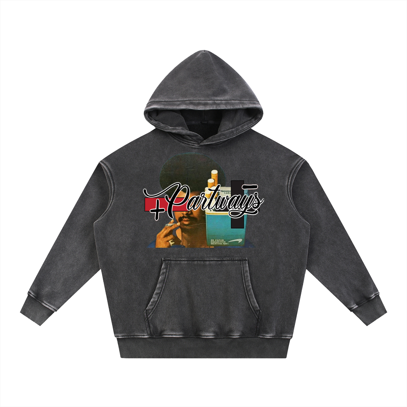 Snow Wash Fleece Oversize Hoodie